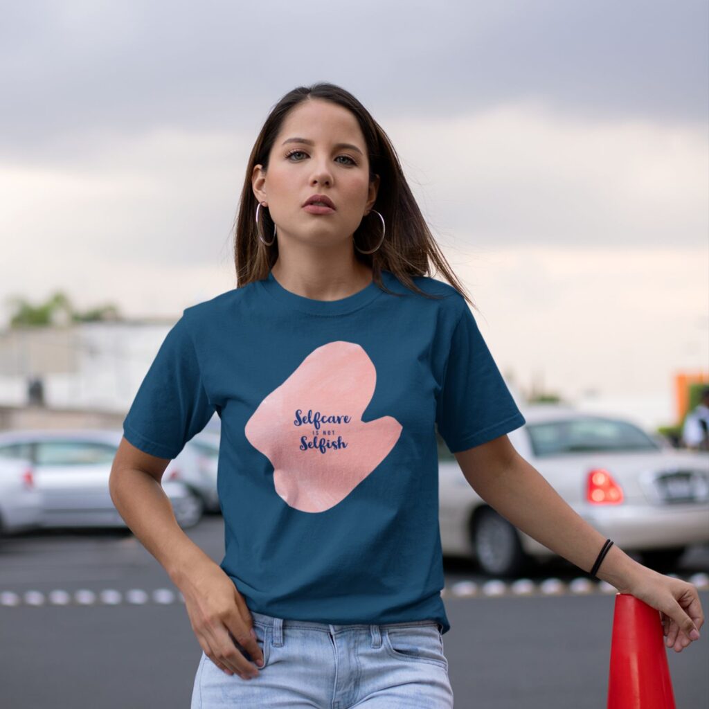 oversized loose fit t-shirt self-care is not selfish
