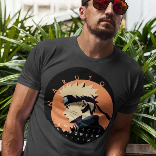 Mens TShirt Naruto Embrace the Power Within 1