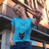pawsome vibes only women t-shirt cat lovers