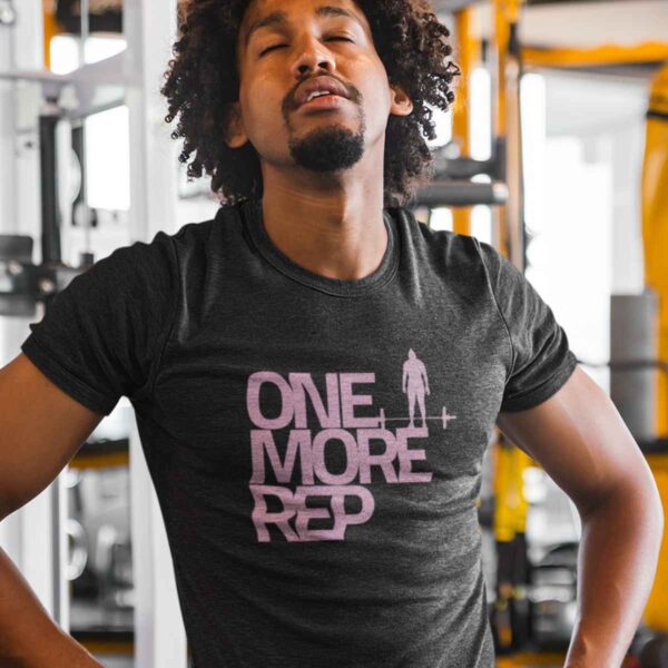 black gym tshirt one more rep