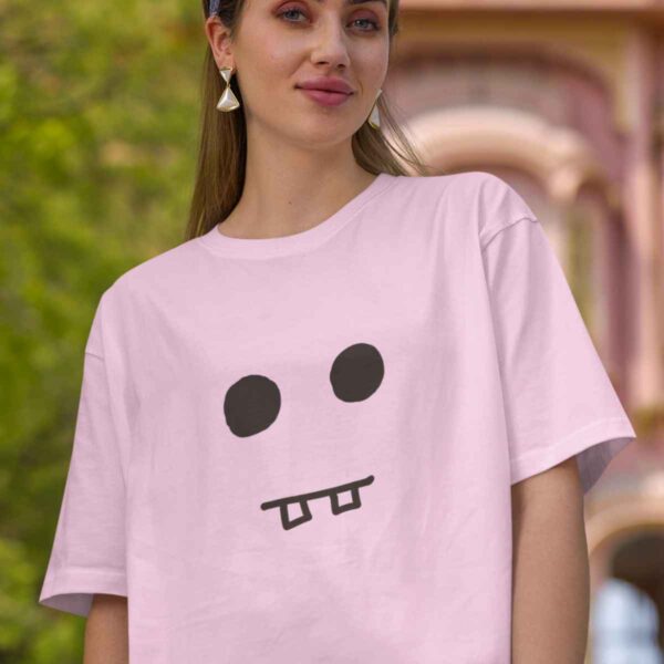 Grimming Emoji Pink Oversized TShirt