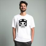 man wearing clash royale bomber tshirt