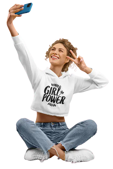 Girl Power Cropped Hoodie girl power crop top